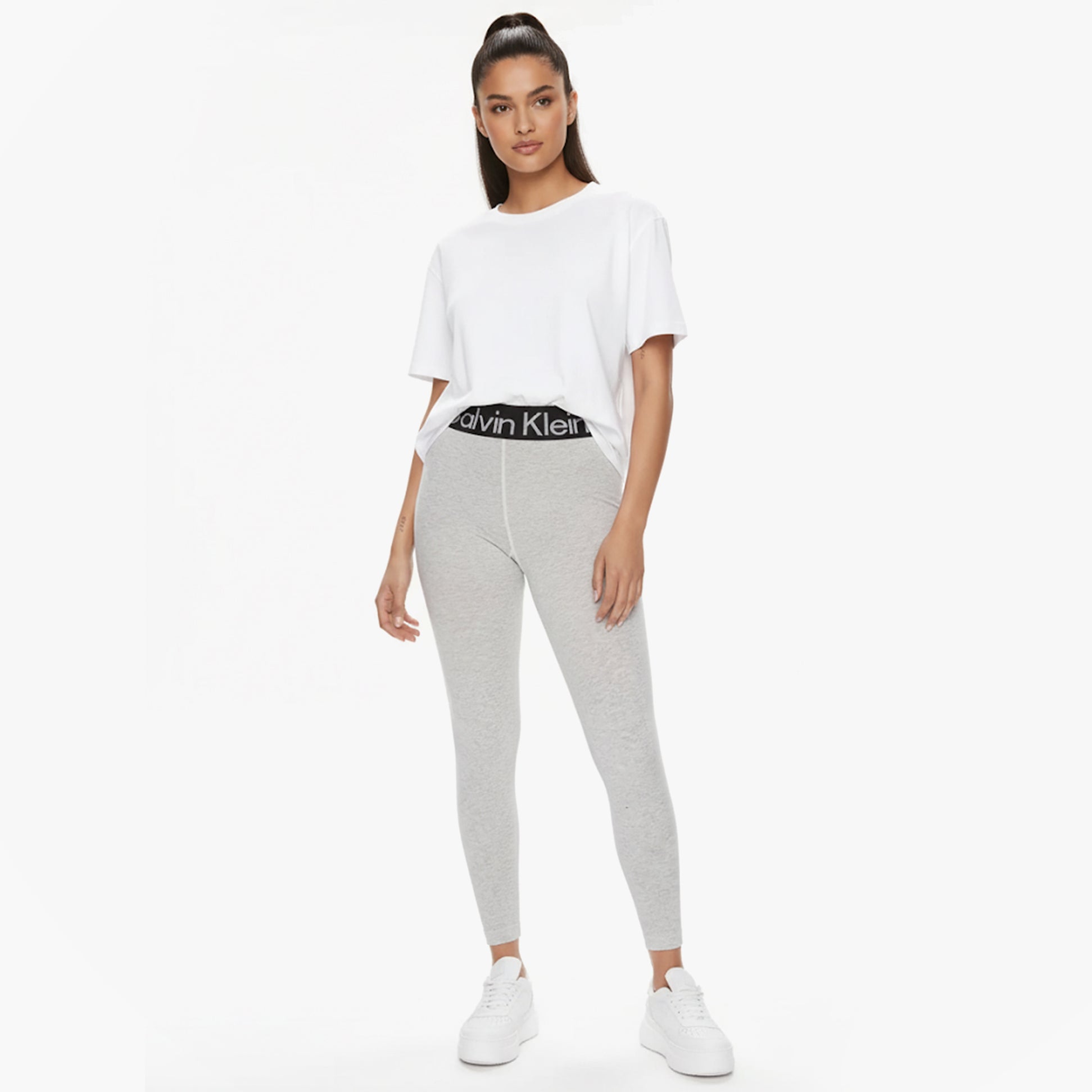 Calvin Klein LOGO Waist Leggings Grey