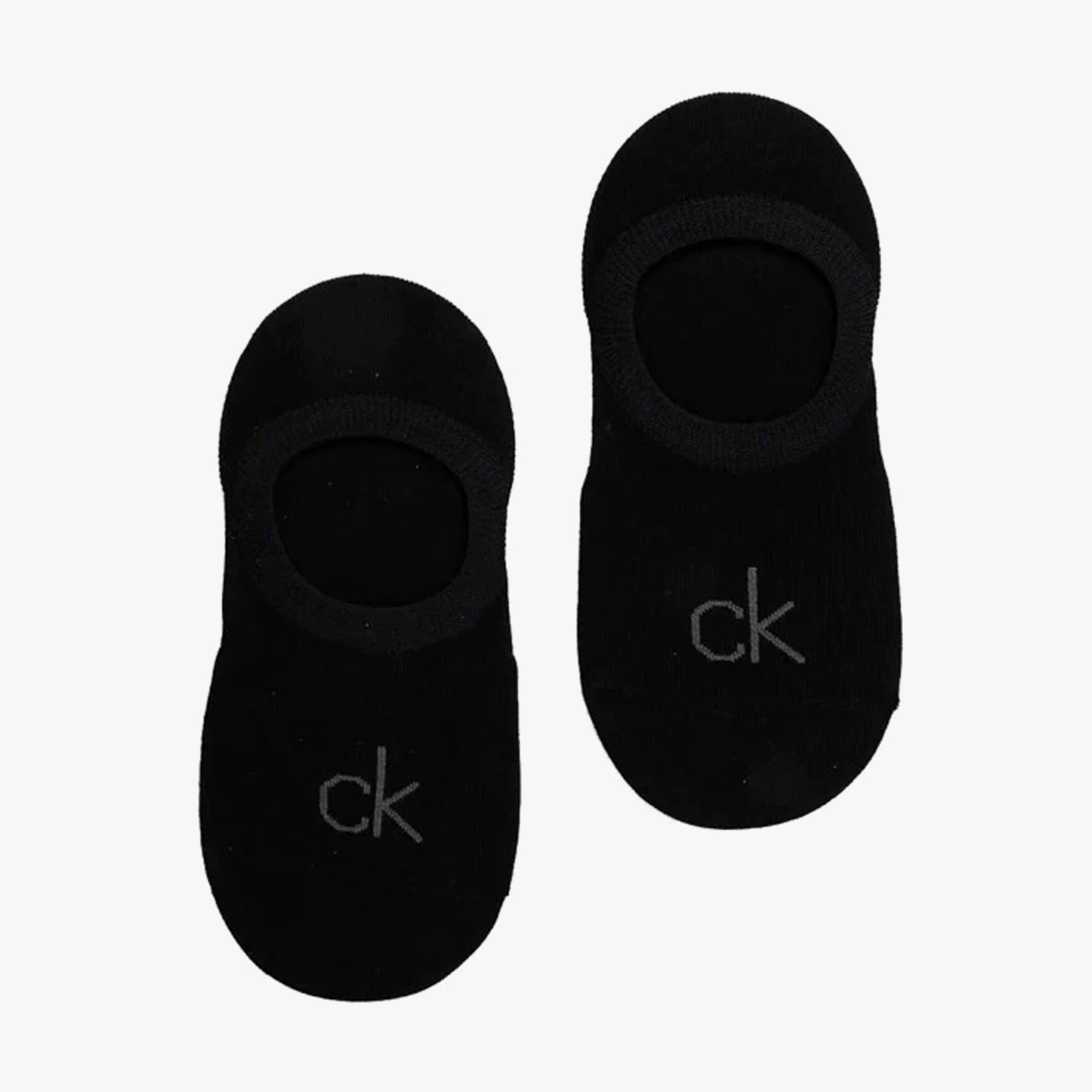 Calvin Klein 2 Pack Womens No-Show Footie Socks Black