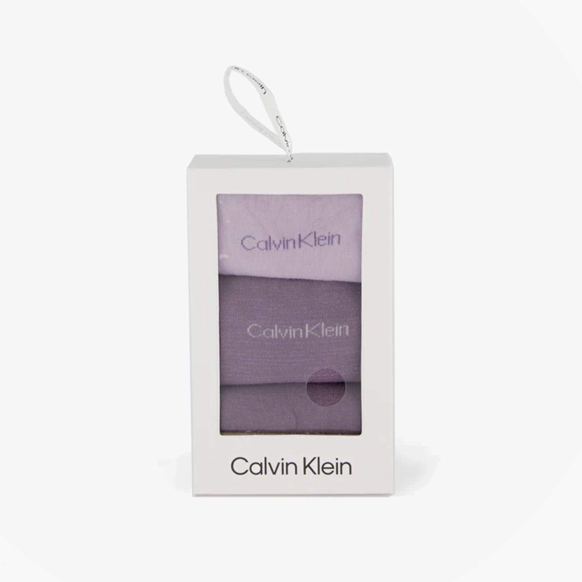Calvin Klein 3 Pack Giftboxed Womens Crew Socks Lilac