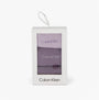 Calvin Klein 3 Pack Giftboxed Womens Crew Socks Lilac front view in gift box showcasing socks.