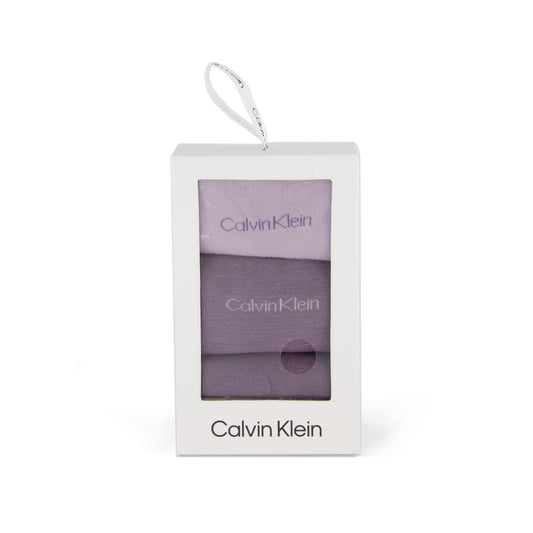 Calvin Klein 3 Pack Giftboxed Womens Crew Socks Lilac