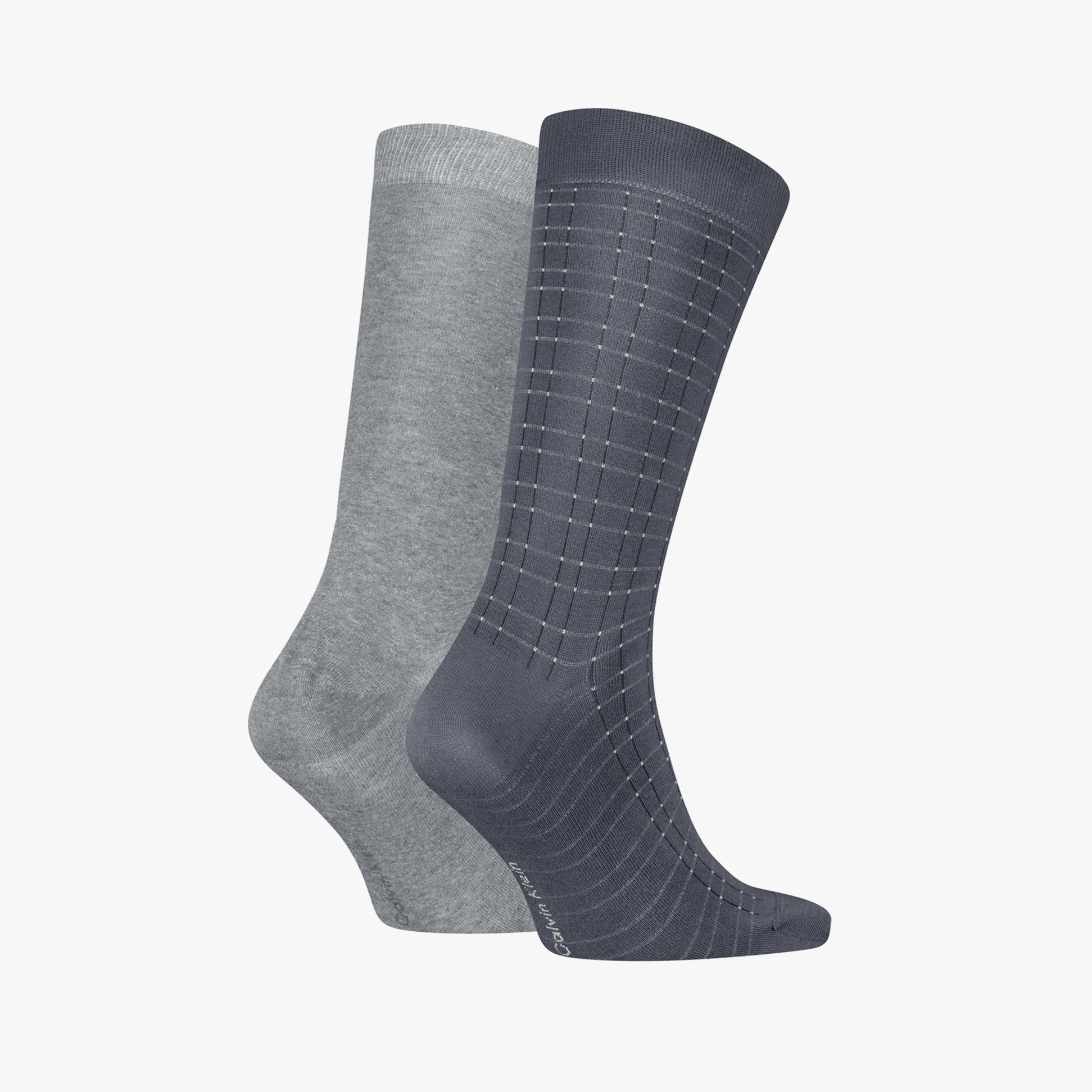Calvin Klein 2 Pack Grid Mens Socks Dark Grey