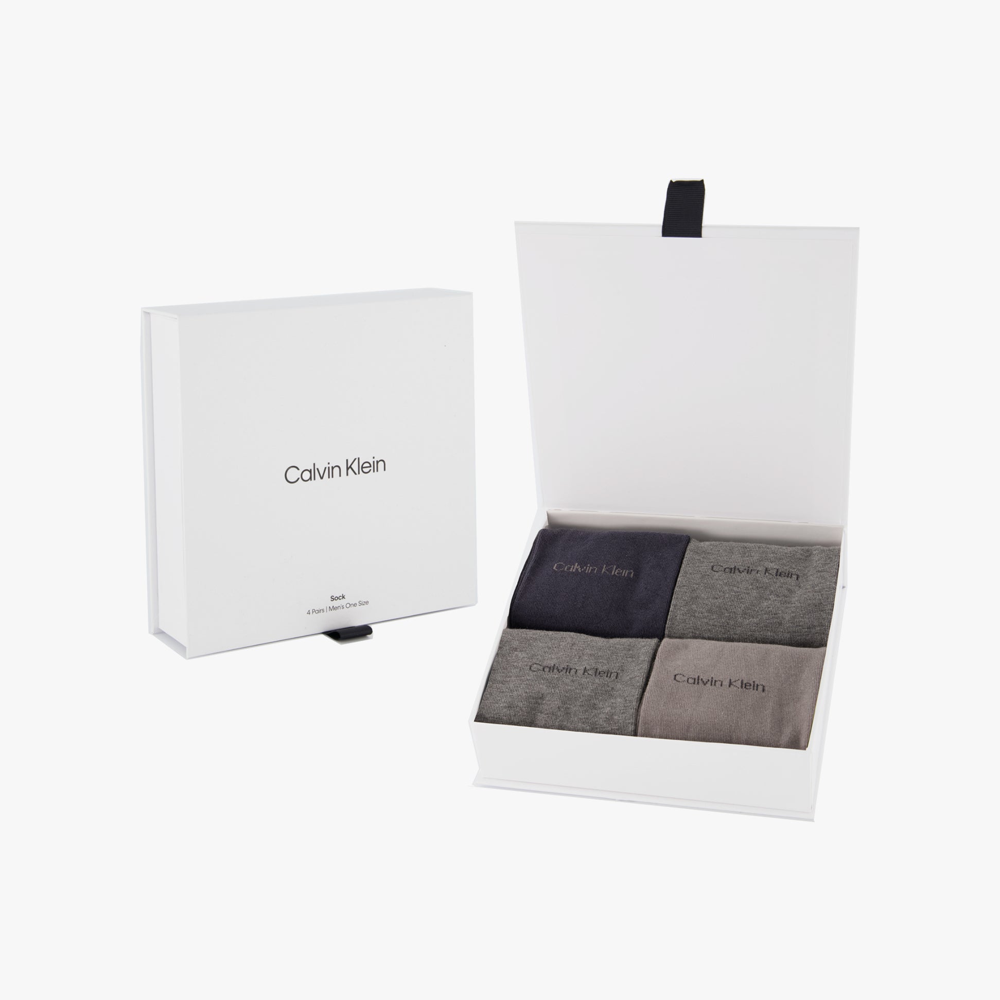 Calvin Klein 4 Pack Giftbox Classic Mens Socks Grey Combo