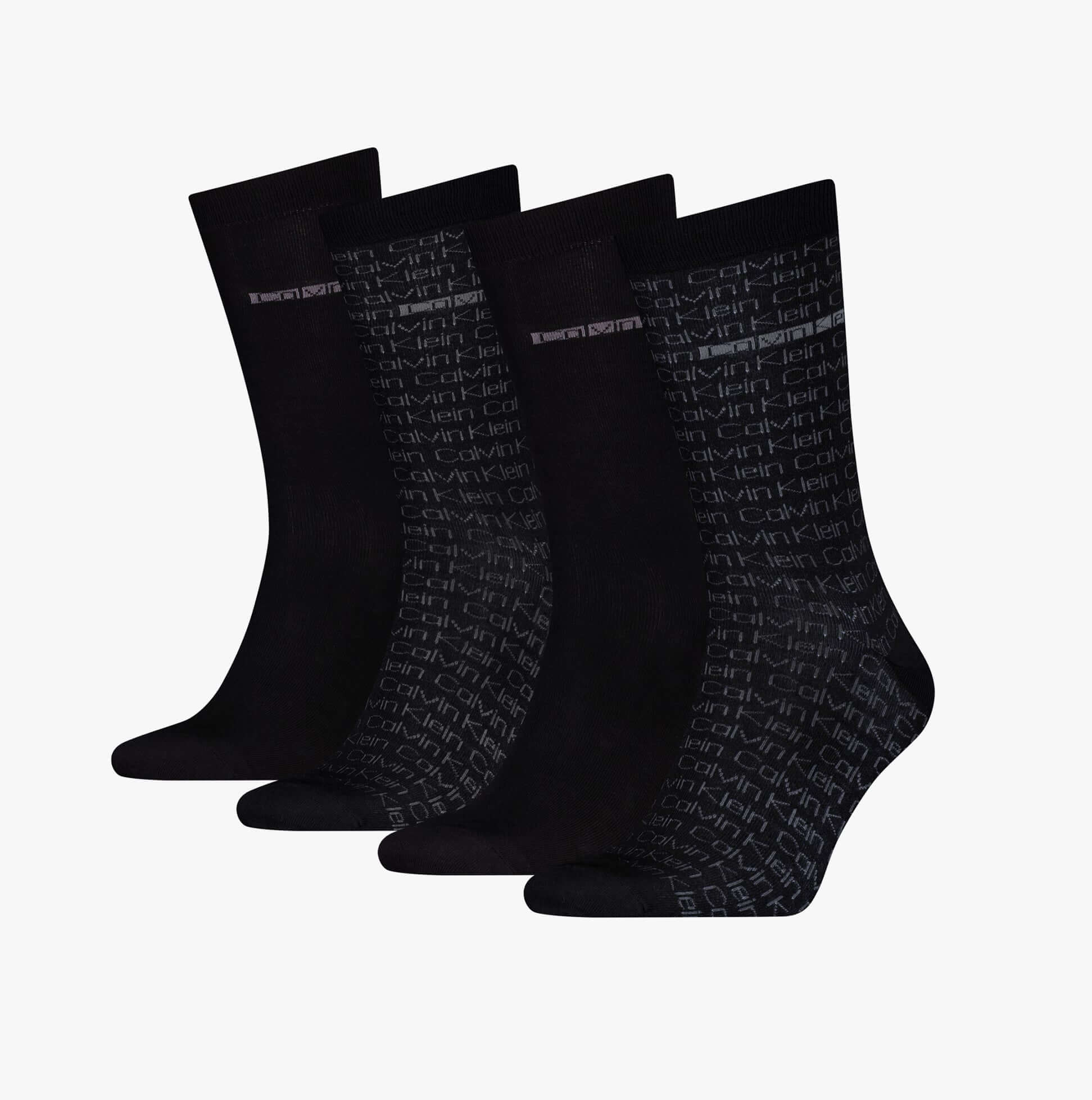 Calvin Klein 4 Pack Giftbox AOP Mens Socks Black