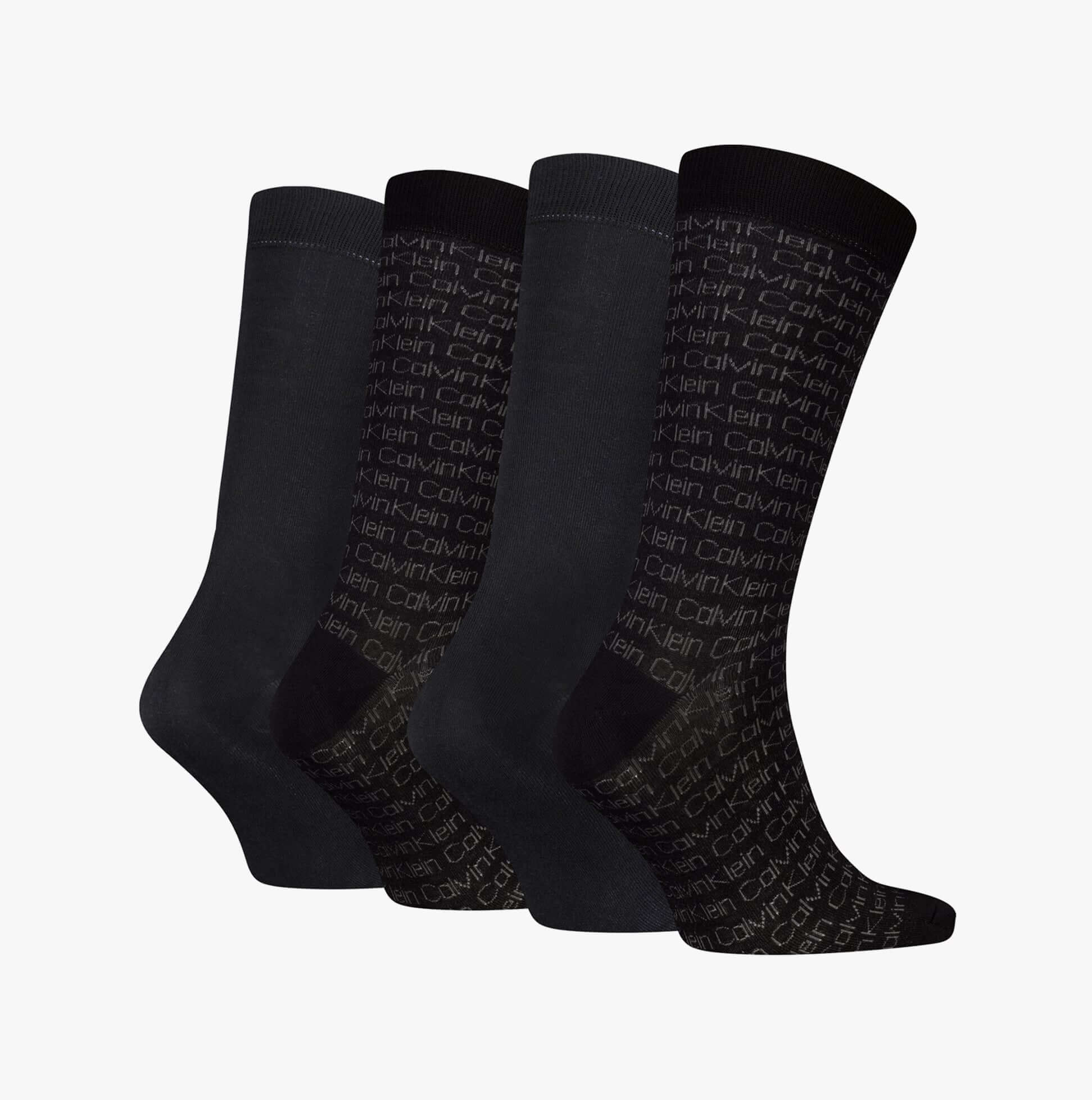 Calvin Klein 4 Pack Giftbox AOP Mens Socks Black