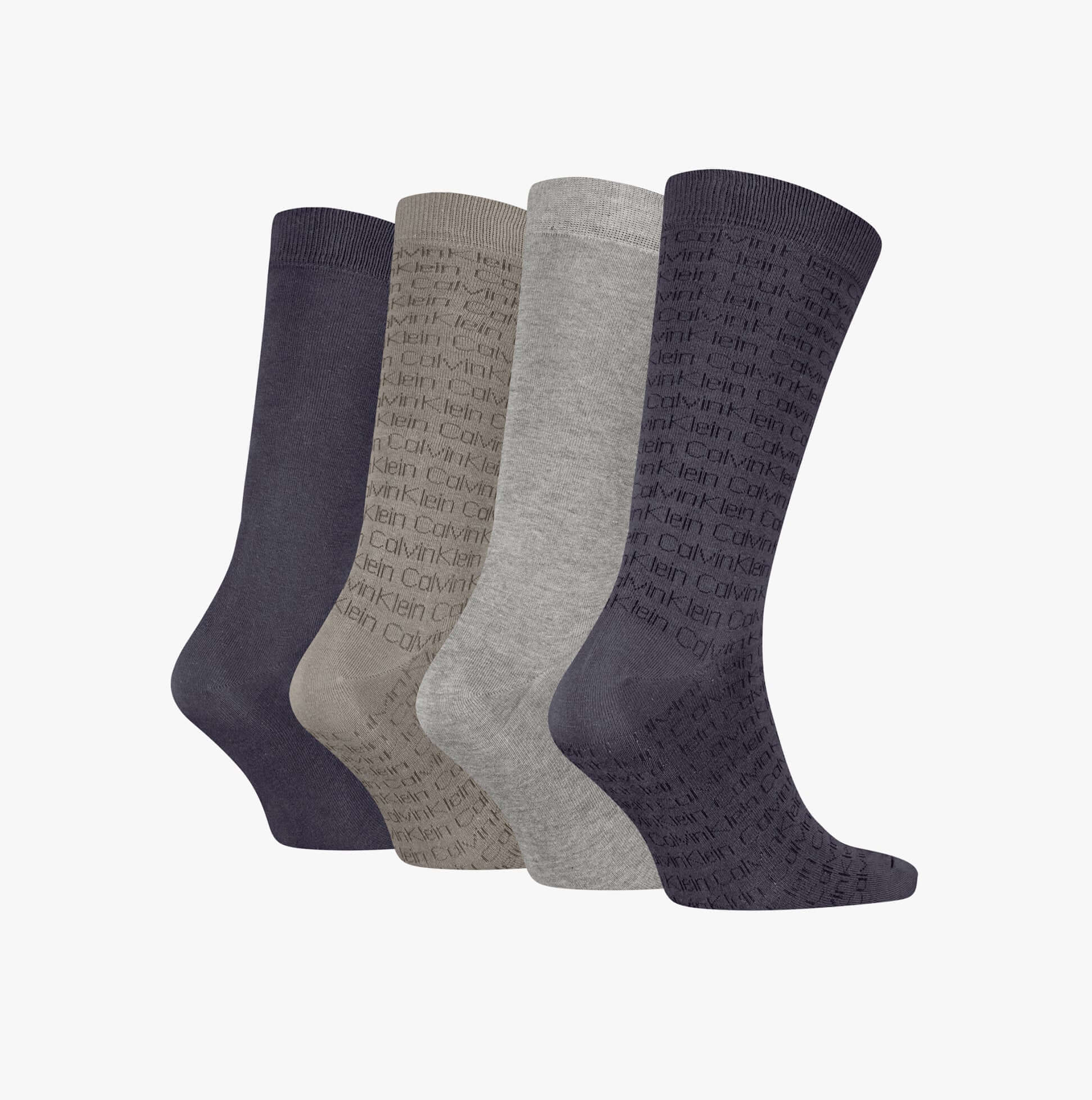 Calvin Klein 4 Pack Giftbox AOP Mens Socks Grey Combo