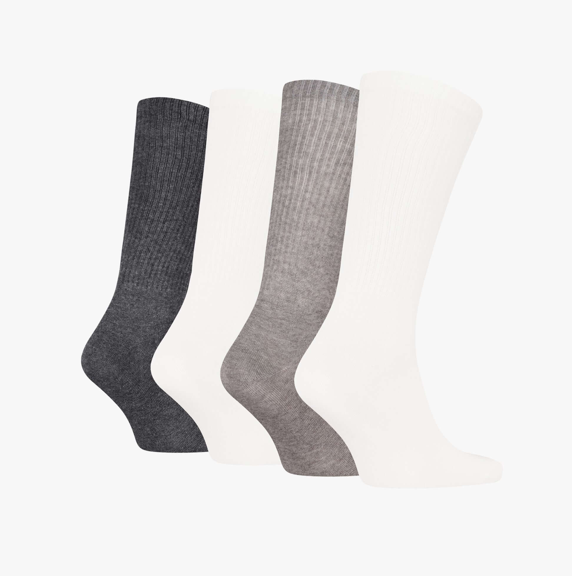 Calvin Klein 4 Pack Giftbox Monologue Mens Socks Grey Melange/White
