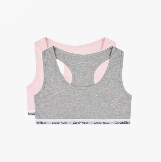 Calvin Klein BRALETTE 2 Pack Girls Bra Grey Heather/Unique