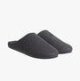 Calvin Klein MULE Mens Mule Slippers Ck Black side view showing soft polyester upper and round toe design.