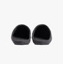 Calvin Klein MULE Mens Mule Slippers Ck Black front view showing plush inner lining and slip-on design.