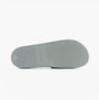 Calvin Klein POOL SLIDE DOUBLE T Mens Sliders Granite Road bottom view showcasing the rubber sole texture and design.