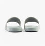 Calvin Klein POOL SLIDE DOUBLE T Mens Sliders Granite Road back view showing lightweight synthetic design.