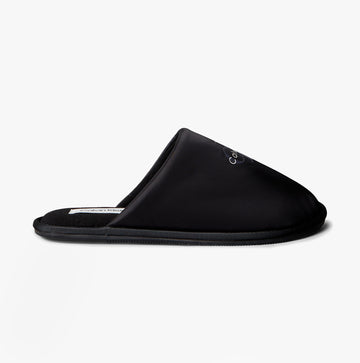 Calvin Klein HOTEL SLIPPER MONOLOGUE Mens Slippers Triple Black
