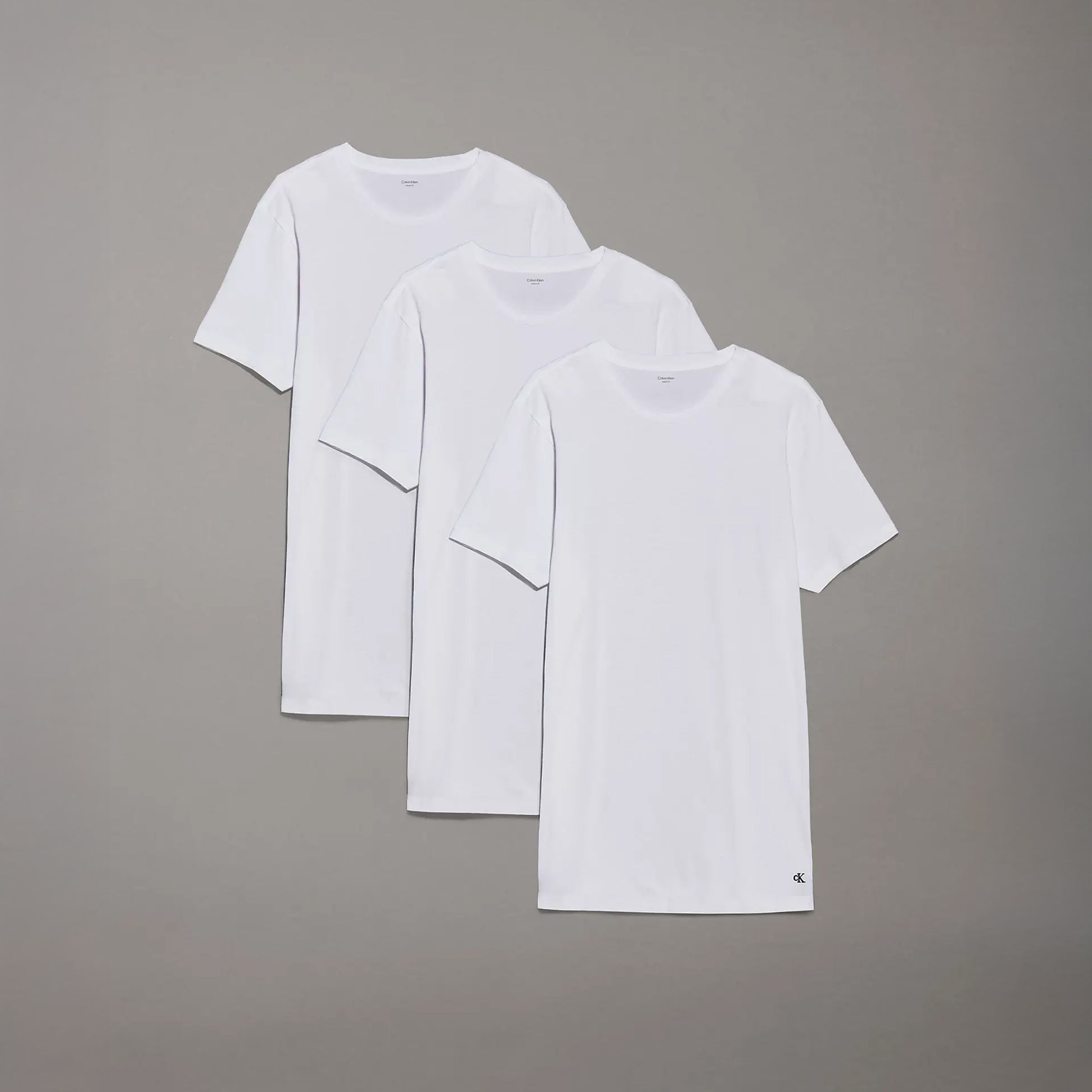 Calvin Klein 100% COTTON 3 Pack Mens T-Shirts White