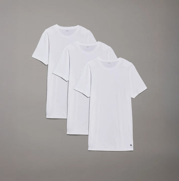 Calvin Klein 100% COTTON 3 Pack Mens T-Shirts White