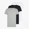 Calvin Klein 100% COTTON 3 Pack Mens T-Shirts Black/Grey Heather/White