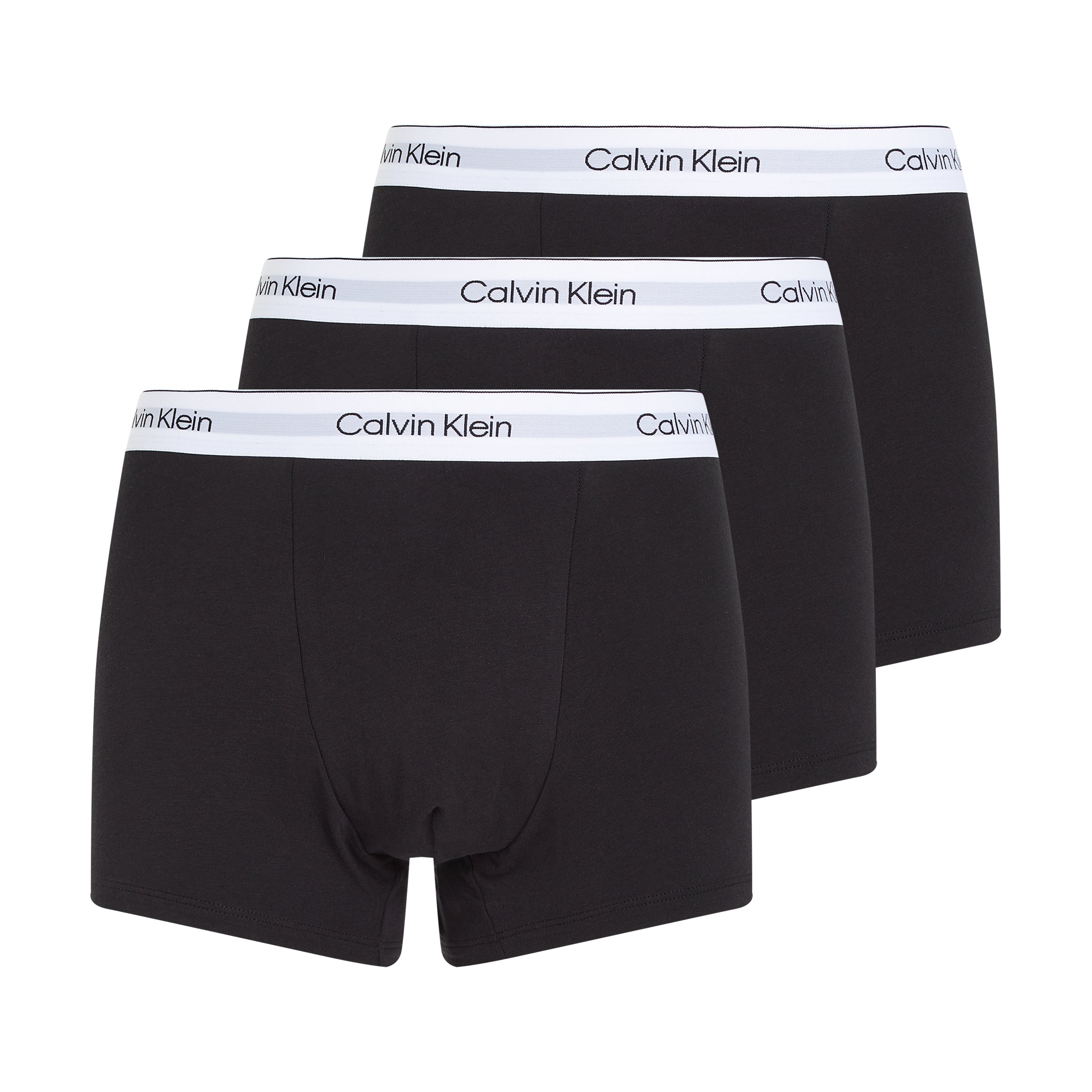 Calvin Klein ICON Cotton Stretch 3 Pack Dart Trunks Black/White
