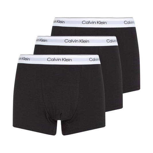 Calvin Klein ICON Cotton Stretch 3 Pack Dart Trunks Black/White