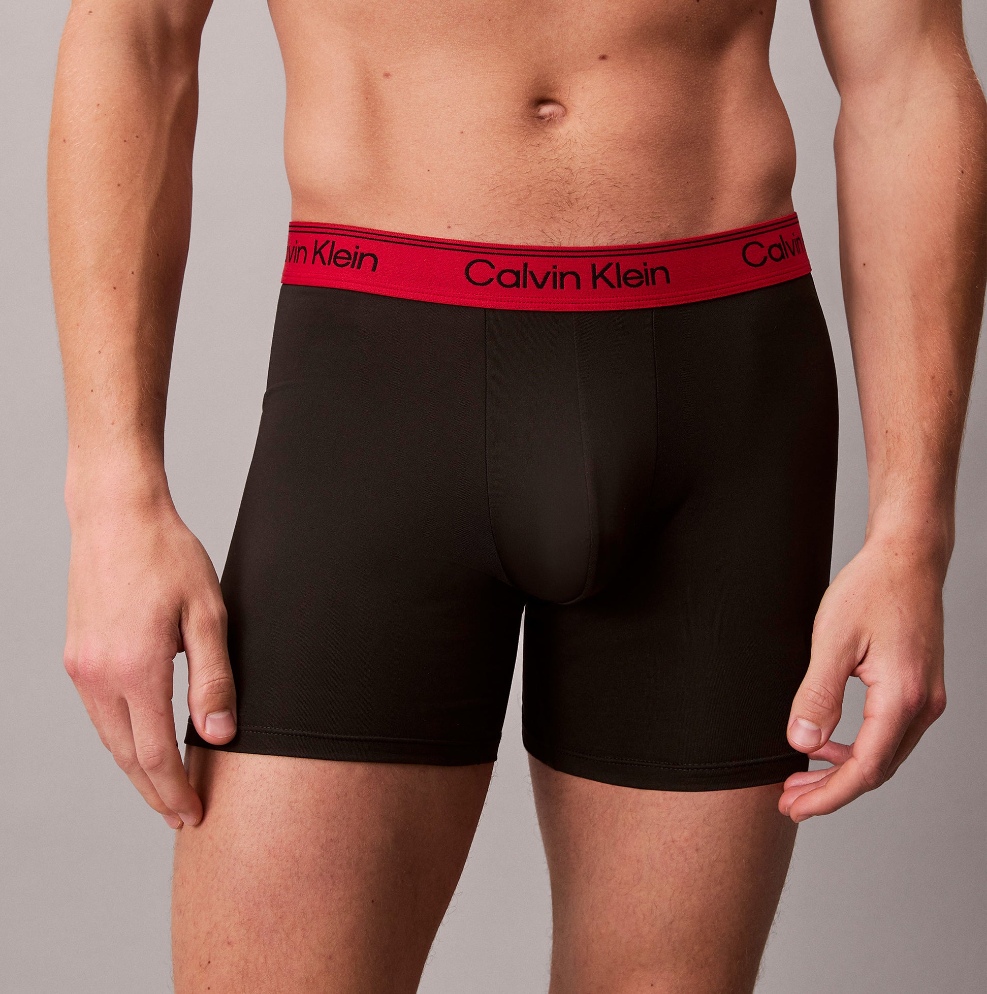 Calvin Klein BOXER BRIEF 3 Pack Mens Microfibre Stretch Black