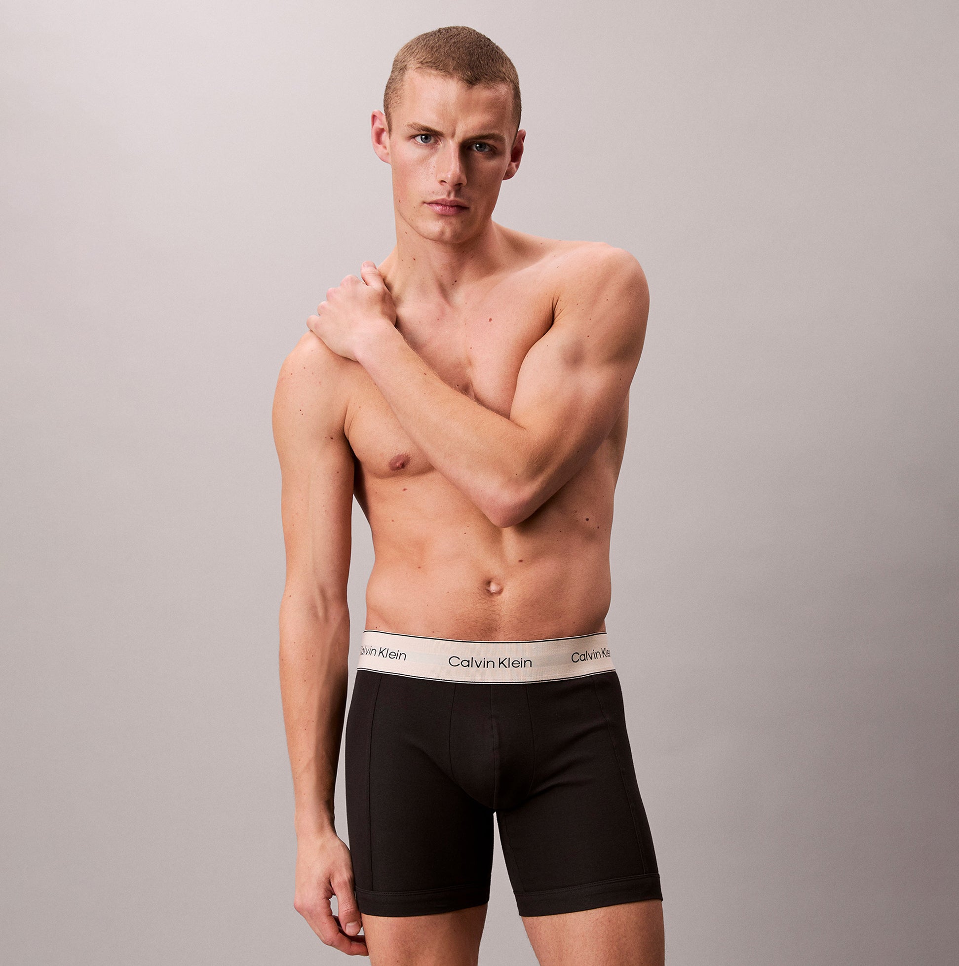 Calvin Klein BOXER BRIEF 3 Pack Mens Cotton Stretch Black