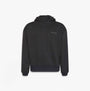 Calvin Klein QUILTED HOODIE Mens Hoodies Black front view showcasing the stylish hooded design.