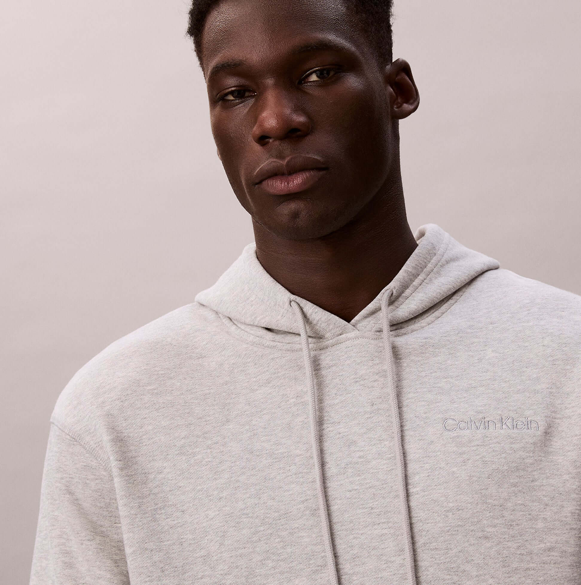 Calvin Klein L/S HOODIE Mens Hoodie Grey Heather