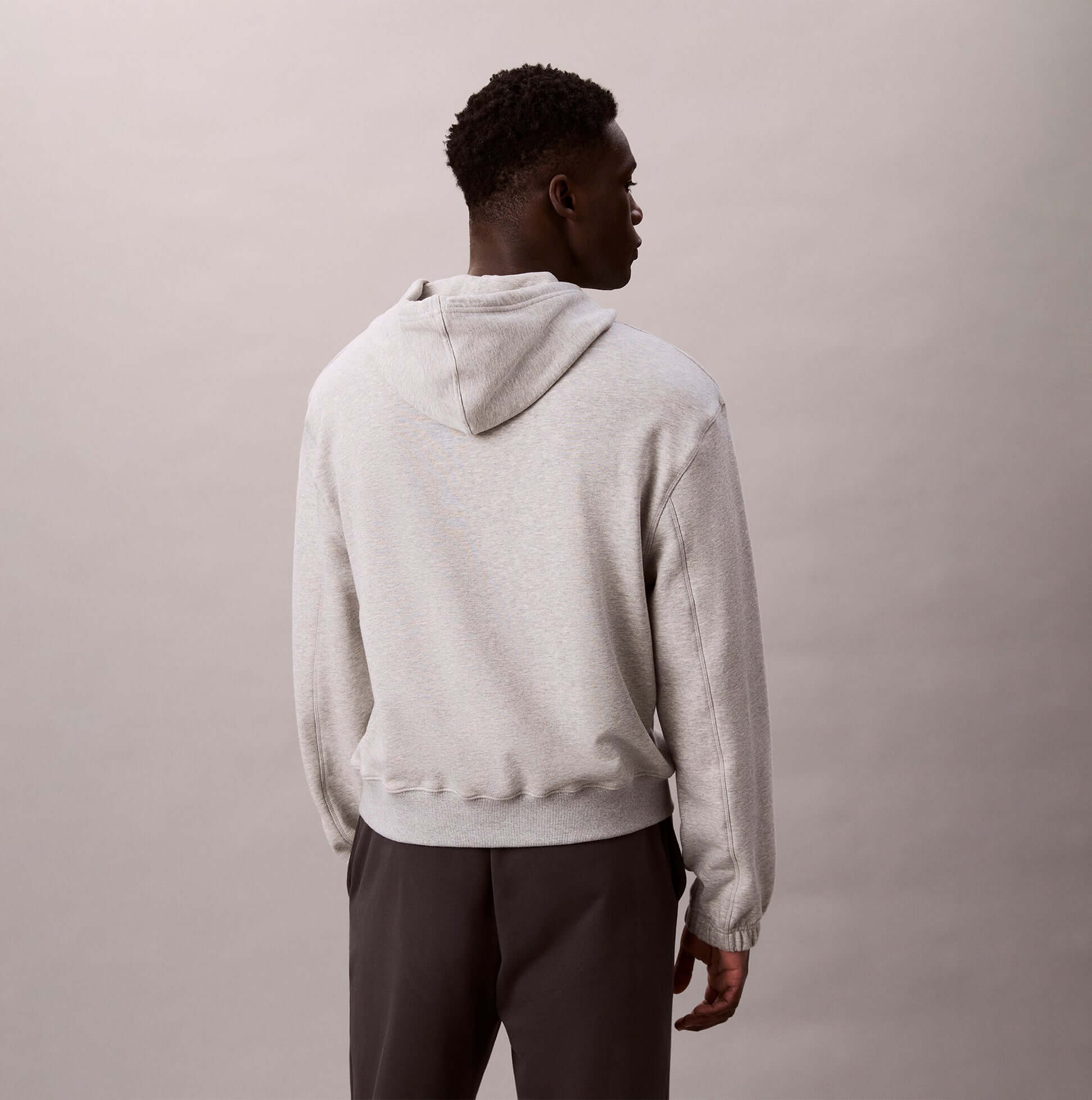 Calvin Klein L/S HOODIE Mens Hoodie Grey Heather