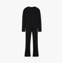 Calvin Klein LS TEE PANT SET Mens Black, back view of the long sleeve tee and pants in black.