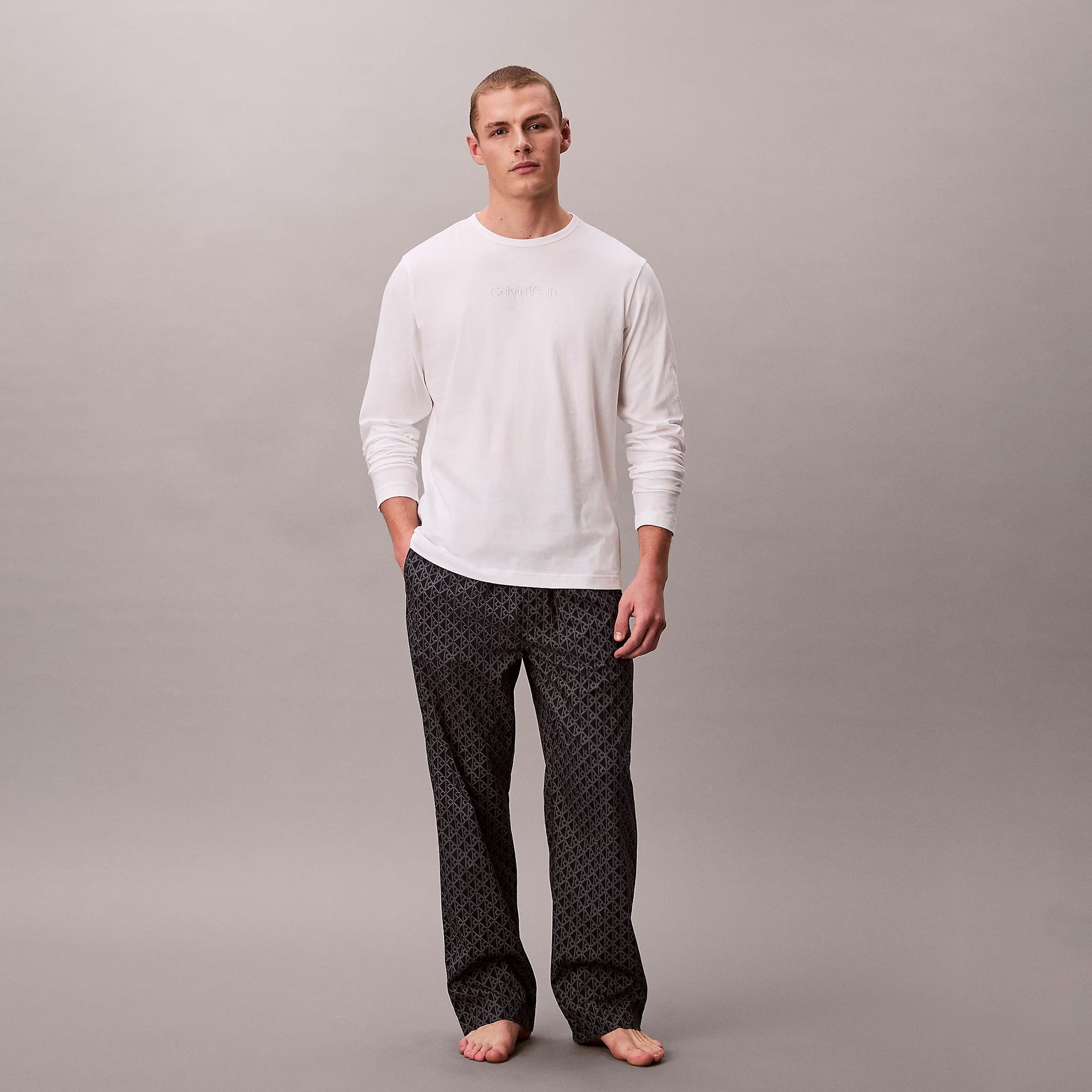 Calvin Klein LS TEE PANT SET Mens Multicoloured