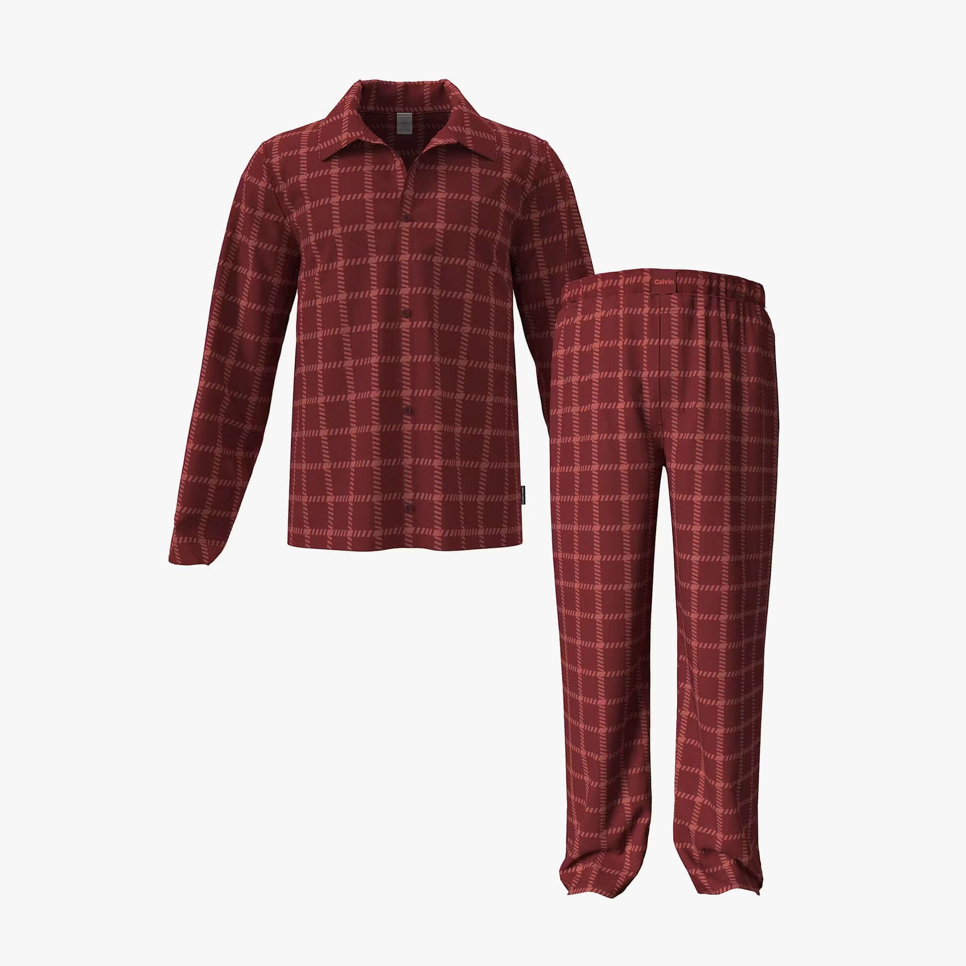 Calvin Klein LS BUTTON DOWN PANT Mens Pant Set Club Check