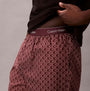 Calvin Klein LS TEE PANT SET Mens Multicoloured side view showcasing patterned pants and branded waistband