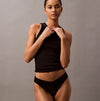 Calvin Klein THONG Womens Icon Logo Lace Molten Black