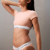 Calvin Klein ICON COTTON Womens T-Shirt Bralette Melon Frenzy