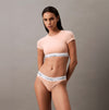 Calvin Klein ICON COTTON Womens T-Shirt Bralette Melon Frenzy
