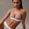 Calvin Klein BIKINI Brief Womens Cotton Modal Stretch Rib Grey