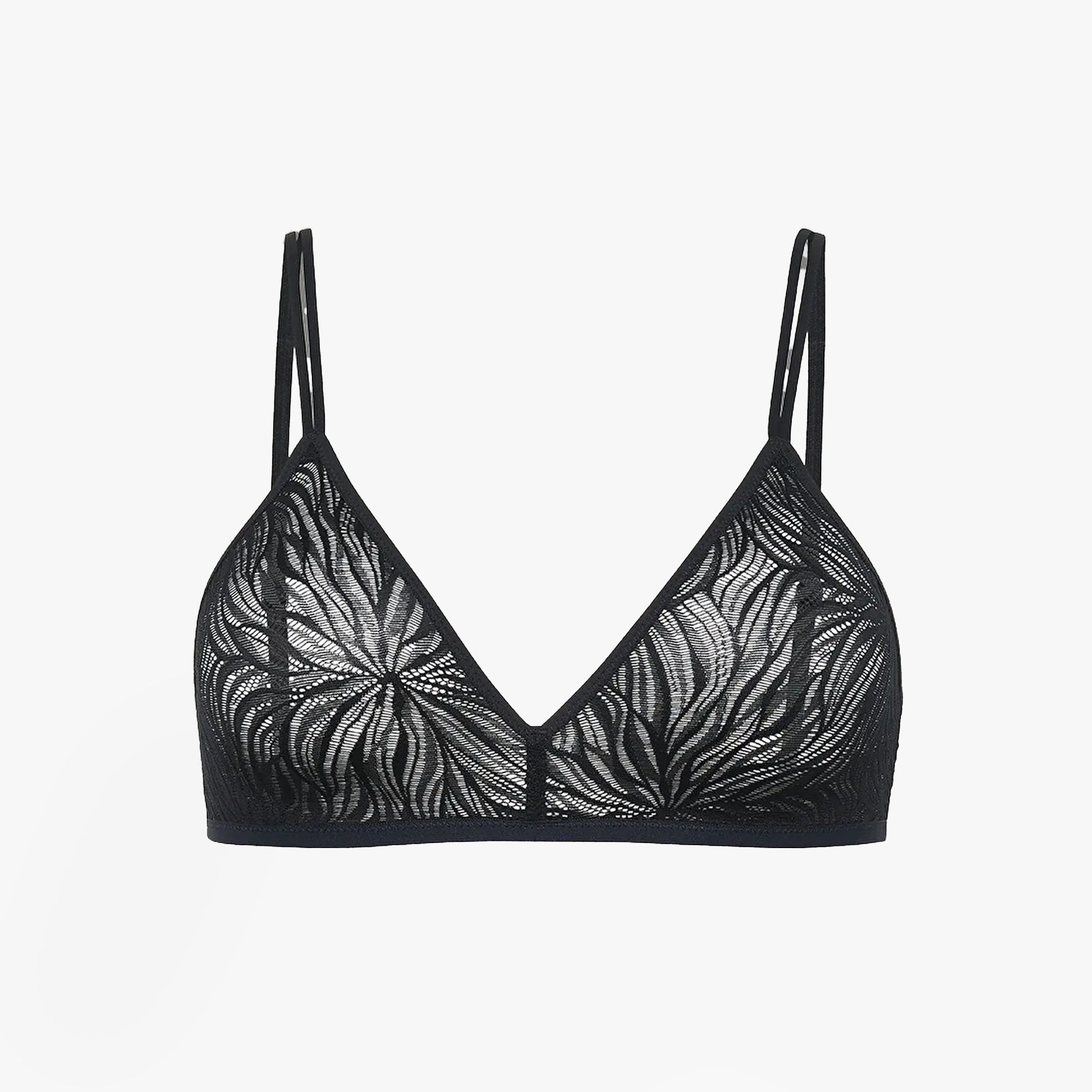 Calvin Klein UNLINED TRIANGLE Womens Lace Bra Black