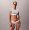 Calvin Klein Womens T-Shirt Bralette Icon Cotton Modal Grey