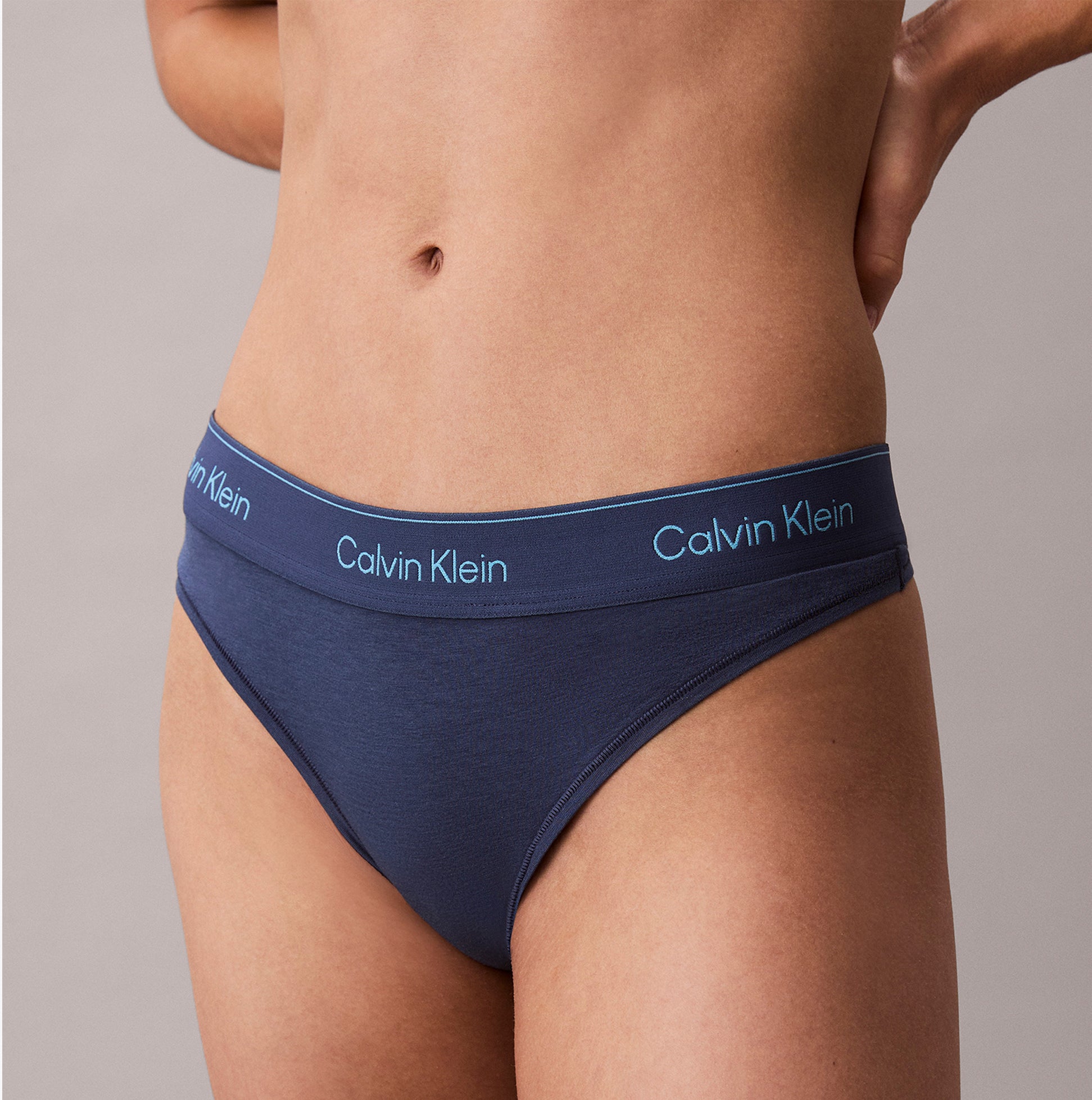 Calvin Klein Icon Cotton Modal Womens Thong Denim