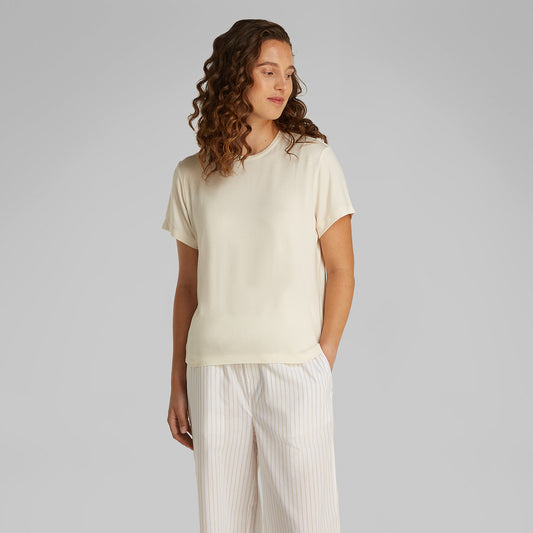 Calvin Klein ULTRA SOFT MODAL Womens Lounge T-Shirt Ivory