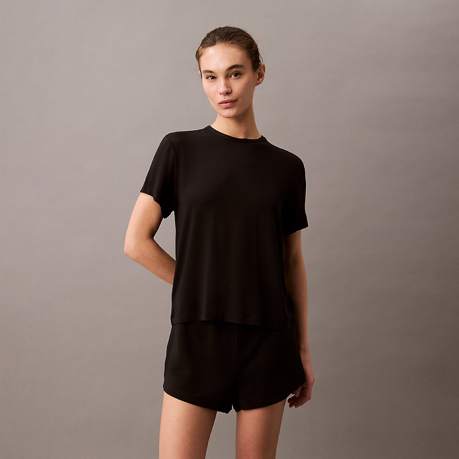 Calvin Klein ULTRA SOFT MODAL Womens Lounge T-Shirt Black