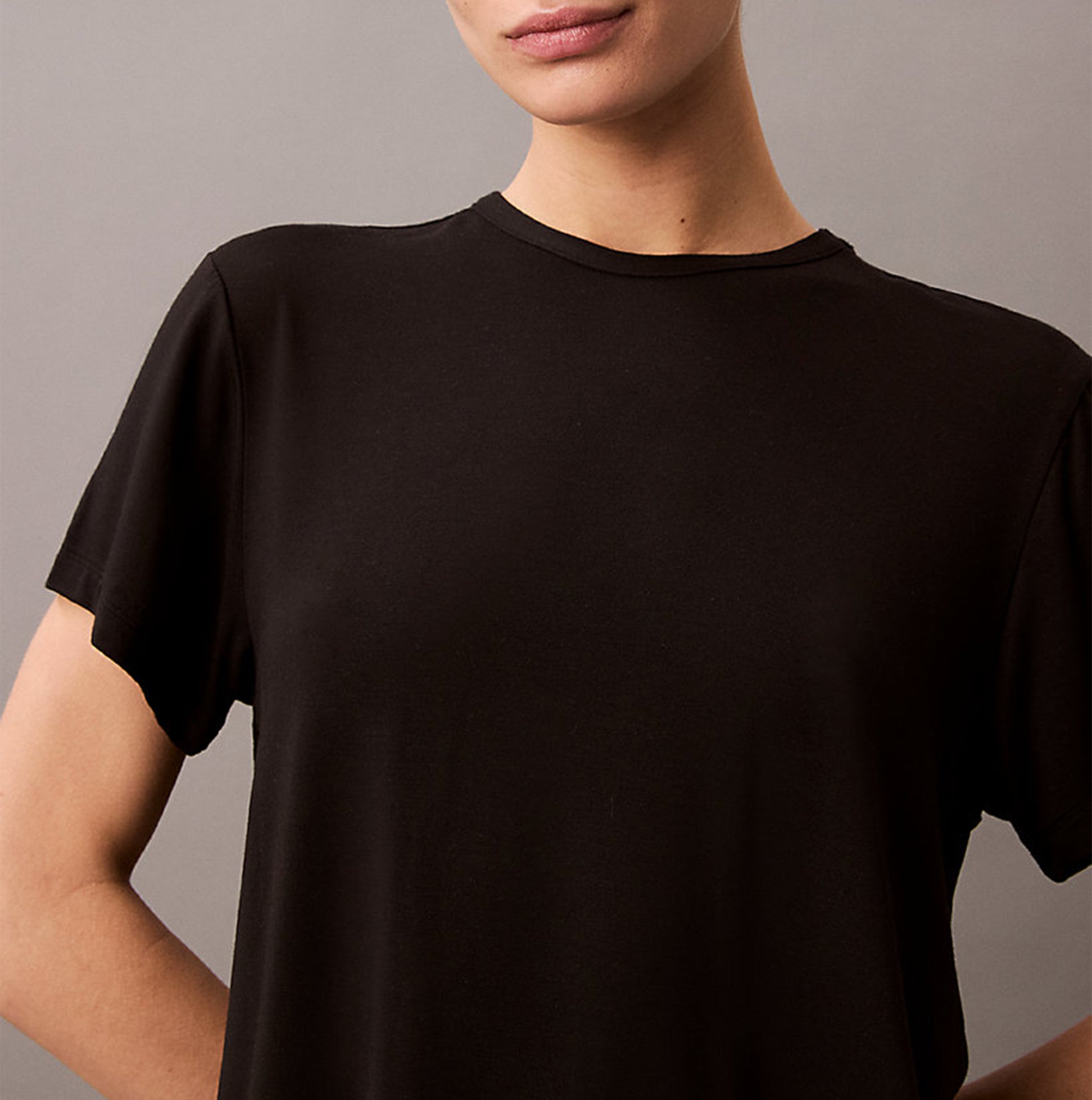 Calvin Klein ULTRA SOFT MODAL Womens Lounge T-Shirt Black