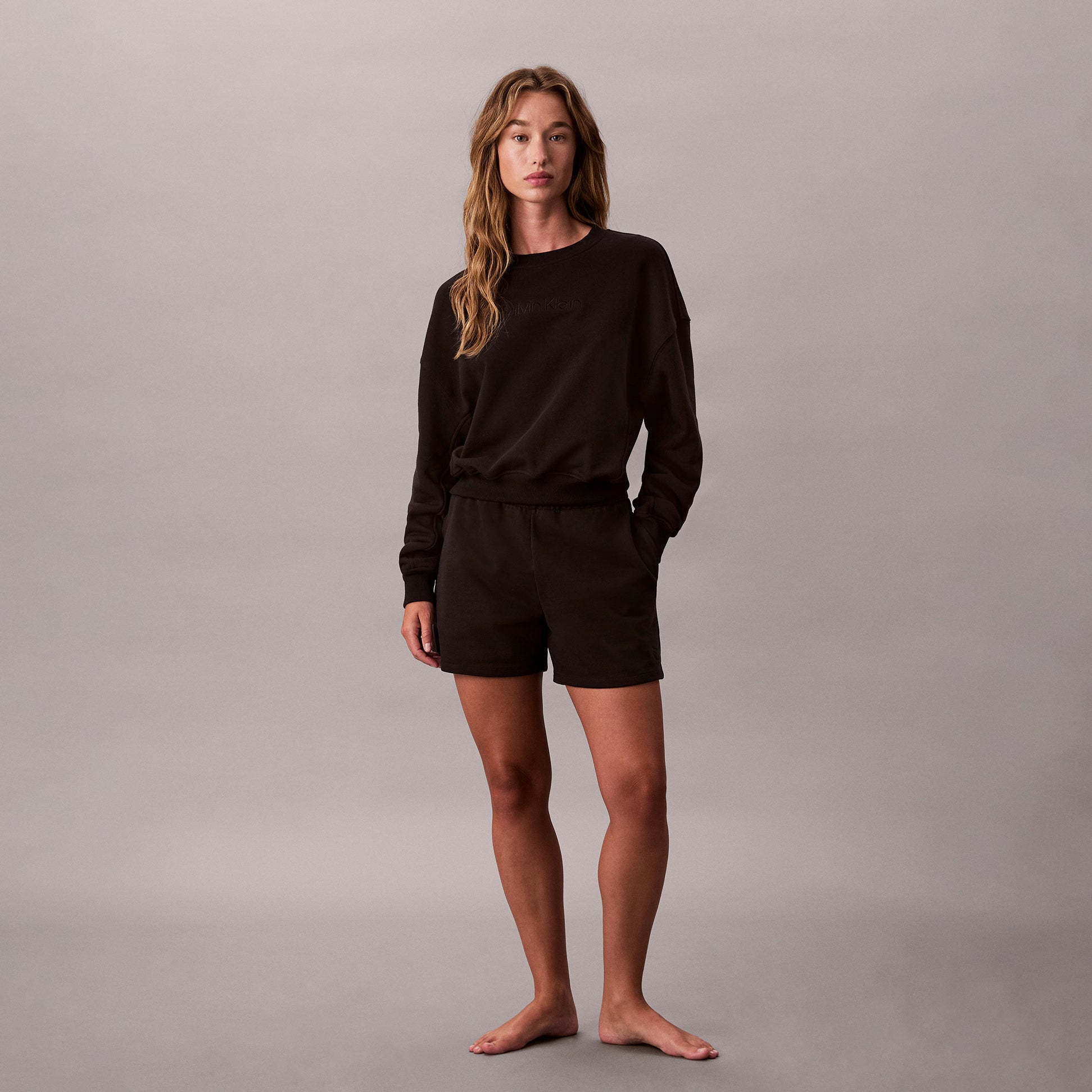 Calvin Klein Womens Long Sleeve Pyjama Top Black
