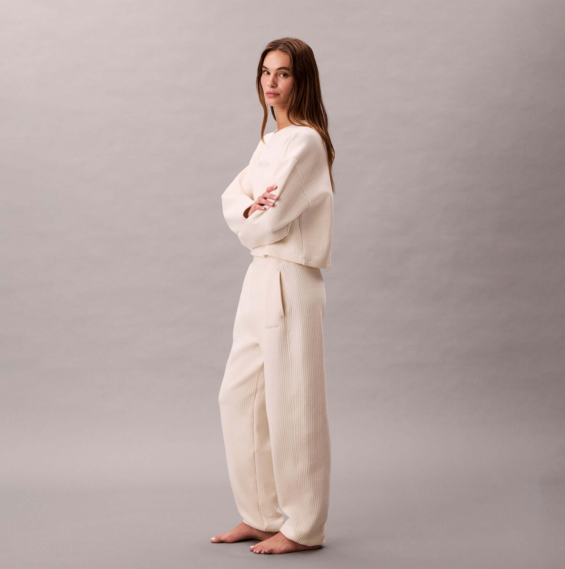 Calvin Klein QUILTED JOGGER Womens Ivory