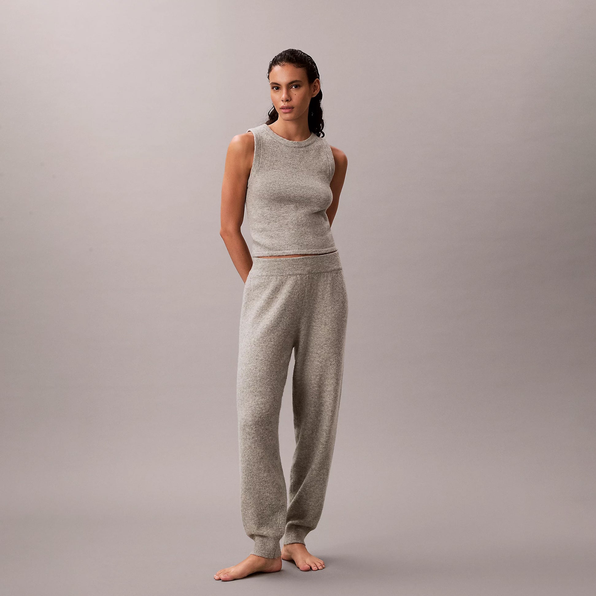 Calvin Klein PLUSH JOGGER. Womens Grey Heather