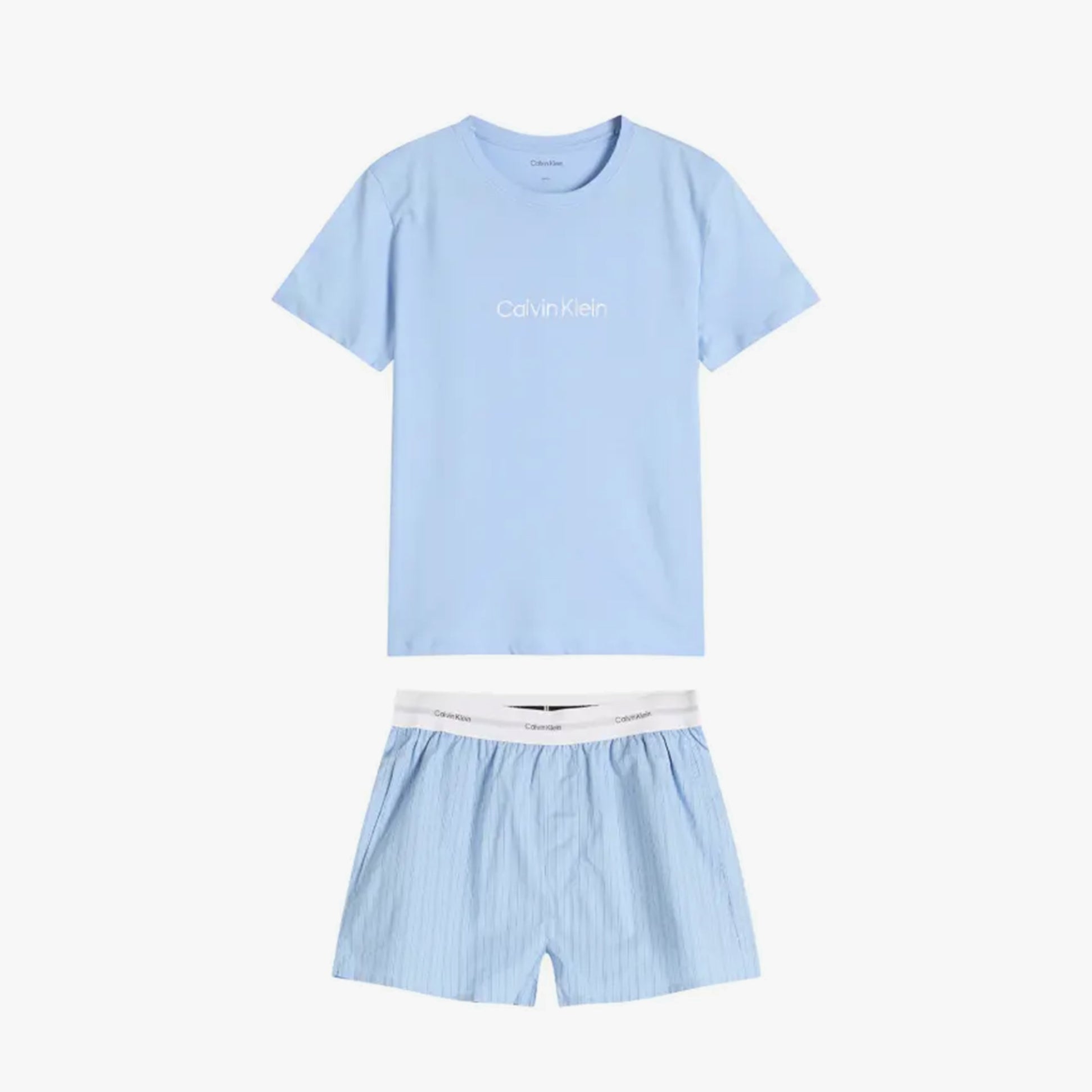 Calvin Klein Womens T-Shirt & Short Pyjama Set Blue