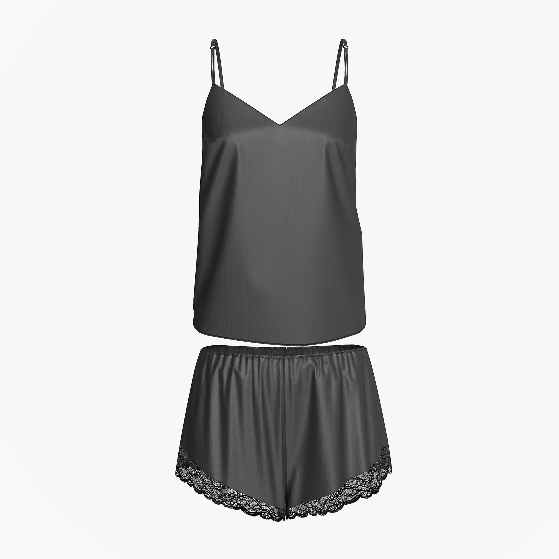 Calvin Klein CAMI SHORT SET Womens Black