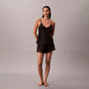 Calvin Klein CAMI SHORT SET Womens Black