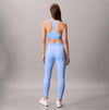 Calvin Klein Womens Quick-Dry Medium Impact Sports Bra Blue