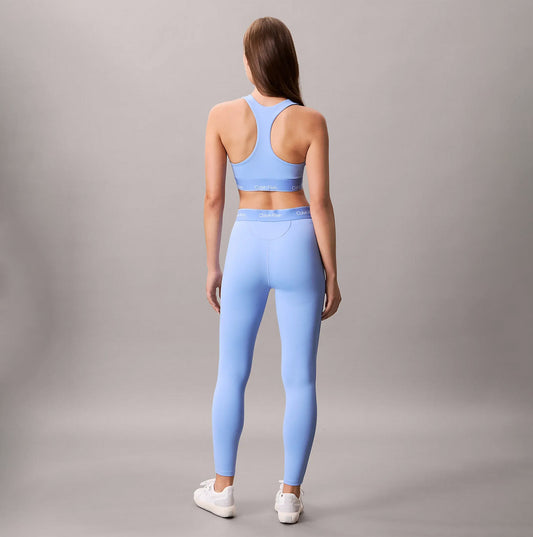 Calvin Klein Womens Quick-Dry Medium Impact Sports Bra Blue