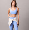 Calvin Klein Womens Quick-Dry Medium Impact Sports Bra Blue